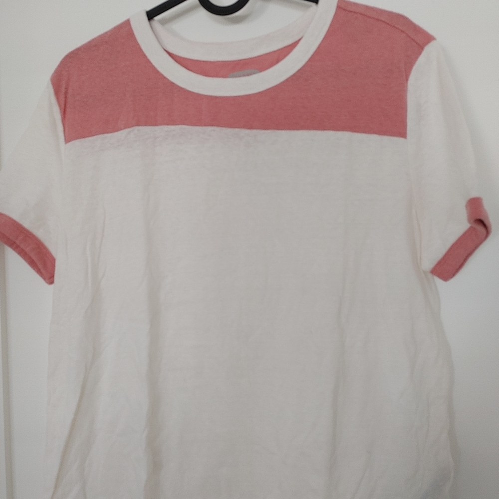 Old navy boyfriend tees in mustard and cream